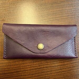 Portland Leather Long Envelope Wallet (I believe) looks like plum
